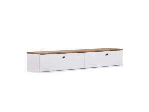 Mobile TV in legno "Linea 160" - 160 x 25 x 25 cm - Bianco