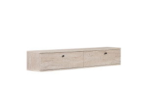 Mobile TV in legno "Linea 160" - 160 x 25 x 25 cm - Travertino