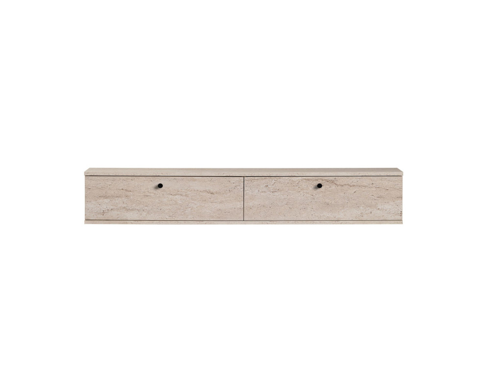 Mobile TV in legno "Linea 160" - 160 x 25 x 25 cm - Travertino