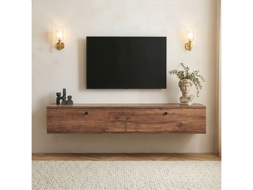 Mobile TV in legno "Ligne 160" - 160 x 25 x 25 cm - Beige