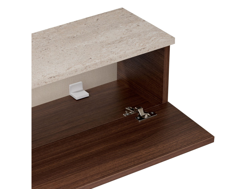 Mobile TV in legno "Ligne 160" - 160 x 25 x 25 cm - Marrone