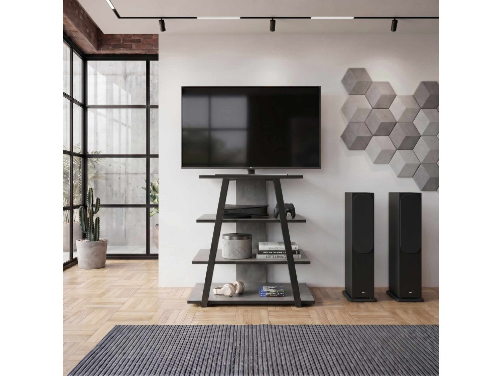 Mobile TV in legno "LYNO" - 70 x 41 x 80 cm - Grigio