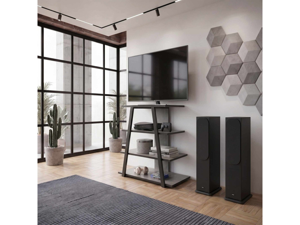 Mobile TV in legno "LYNO" - 70 x 41 x 80 cm - Grigio