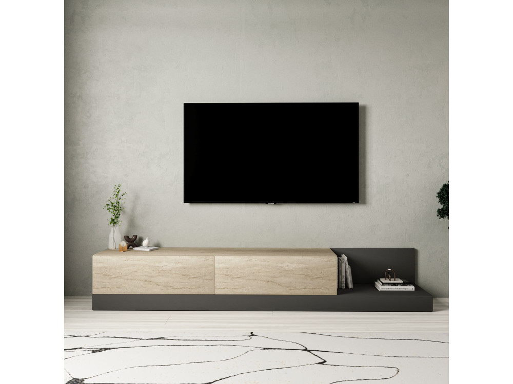 Mobile TV in legno "Major" - 180 x 37 x 30 cm - Beige