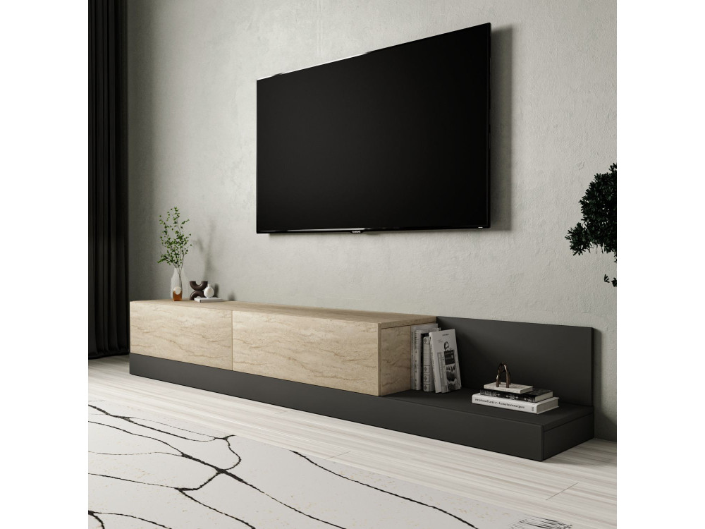 Mobile TV in legno "Major" - 180 x 37 x 30 cm - Beige