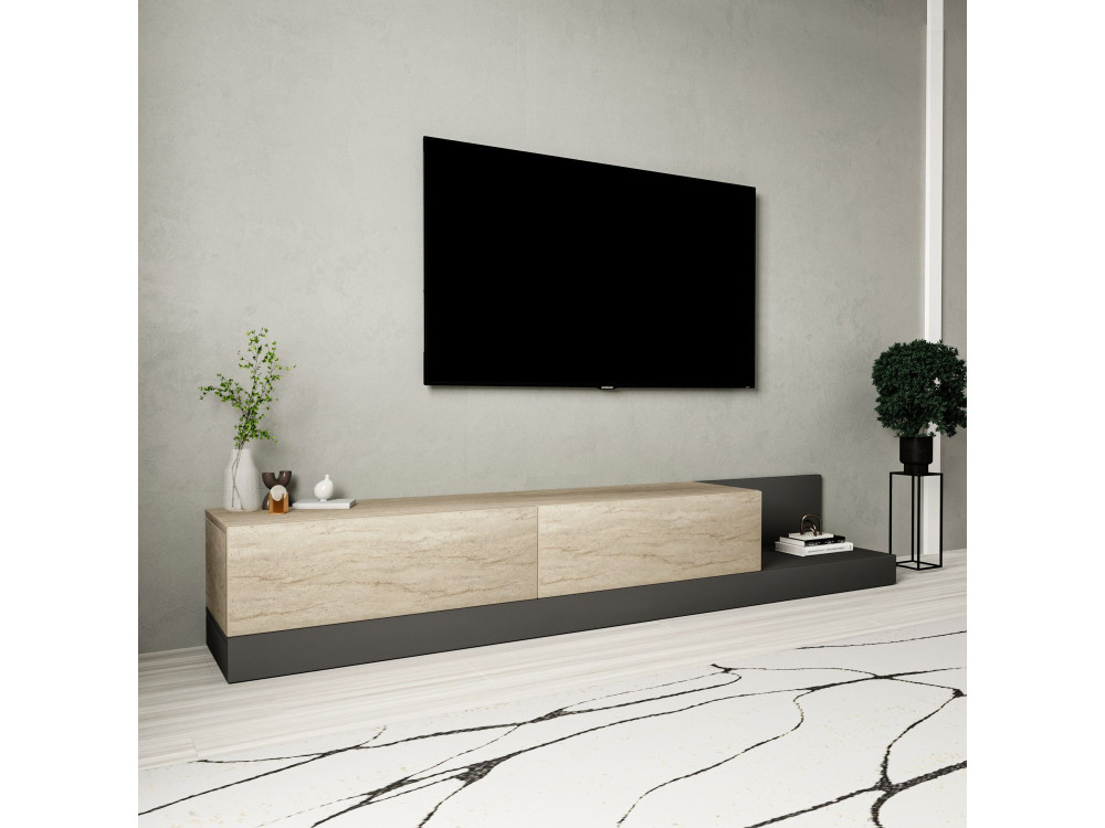 Mobile TV in legno "Major" - 180 x 37 x 30 cm - Beige