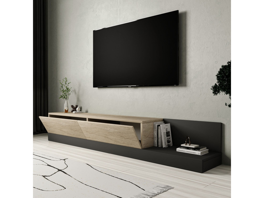 Mobile TV in legno "Major" - 180 x 37 x 30 cm - Beige