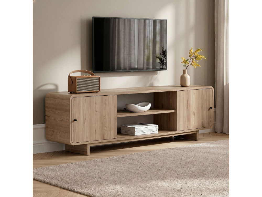 Mobile TV in legno "Mirel" - 180 x 34 x 52 cm - Rovere