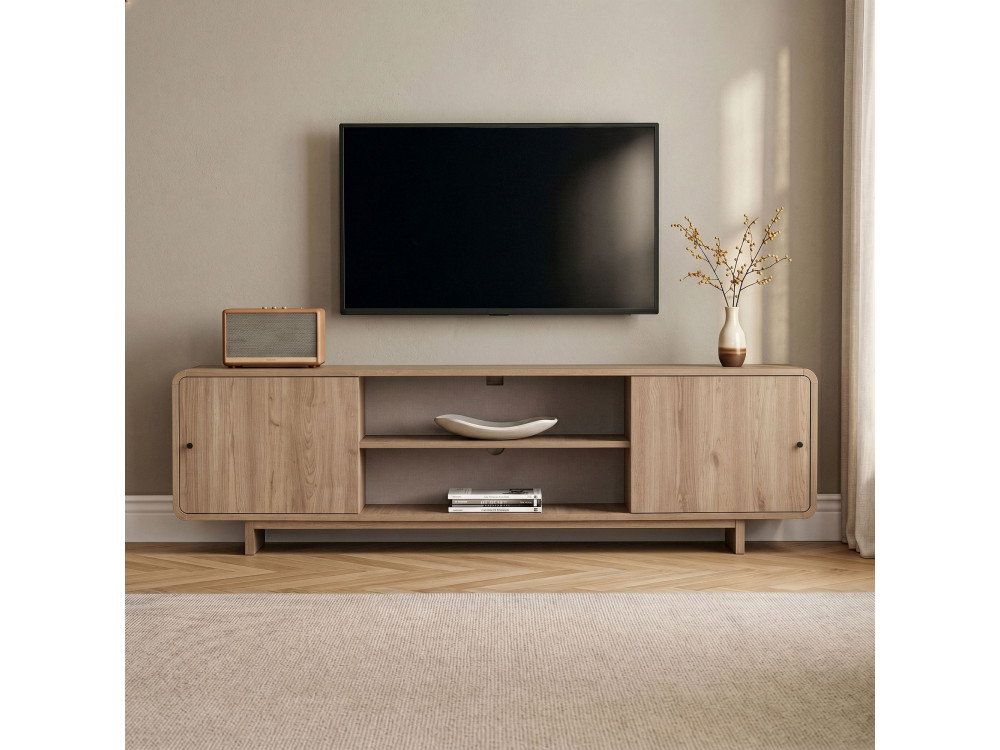Mobile TV in legno "Mirel" - 180 x 34 x 52 cm - Rovere