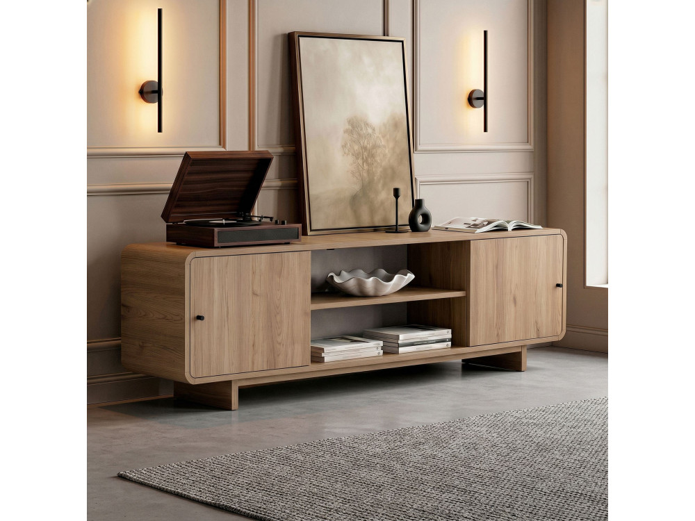 Mobile TV in legno "Mirel" - 180 x 34 x 52 cm - Rovere
