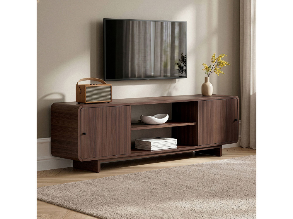 Mobile TV in legno "Mirel" - 180 x 34 x 52 cm - Marrone