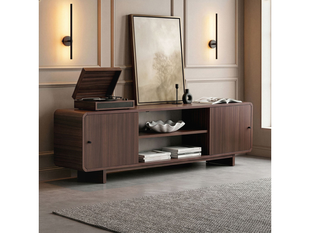 Mobile TV in legno "Mirel" - 180 x 34 x 52 cm - Marrone