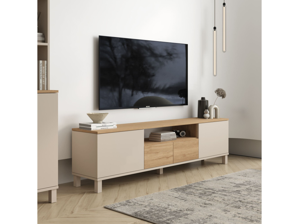 Mobile TV in legno "Mood" - 180 x 35 x 49 cm - Beige