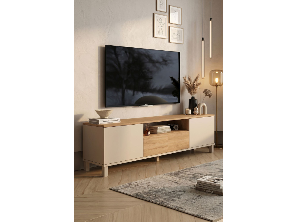 Mobile TV in legno "Mood" - 180 x 35 x 49 cm - Beige
