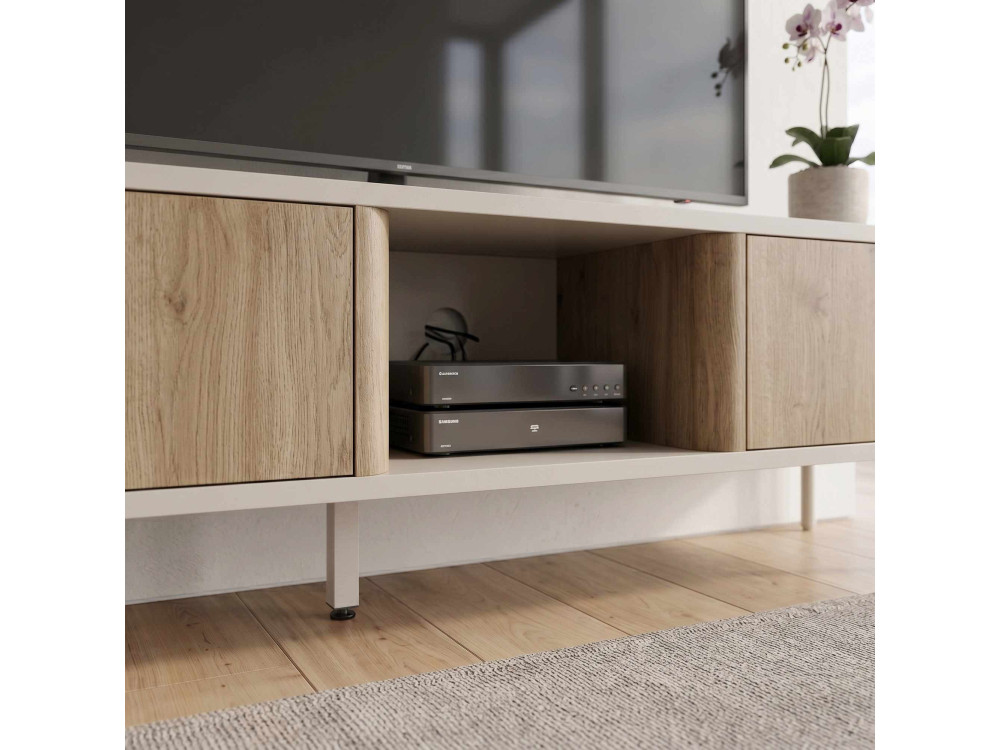 Mobile TV in legno "VENTRO" - 150 x 36 x 40 cm - Beige