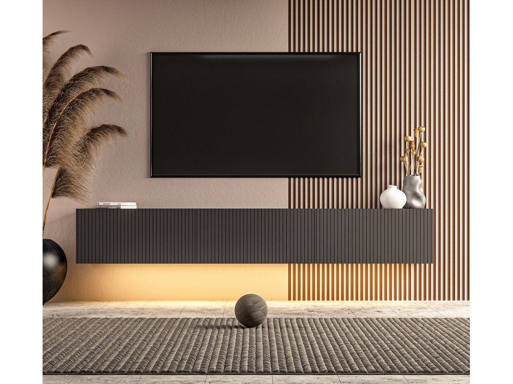 Mobile TV in legno "Ada" - 180 x 31 x 29 cm - Antracite
