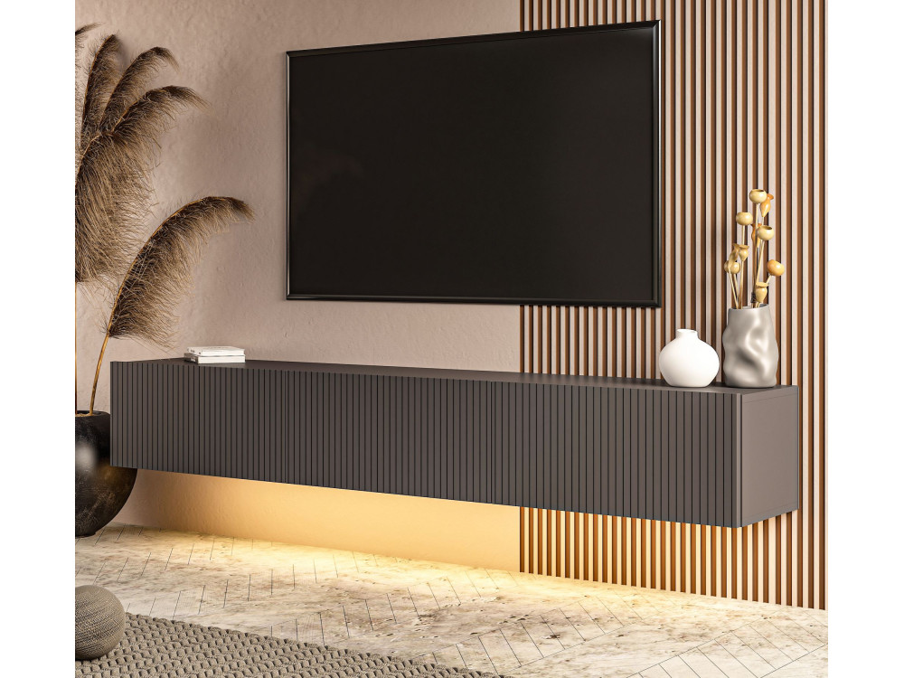 Mobile TV in legno "Ada" - 180 x 31 x 29 cm - Antracite