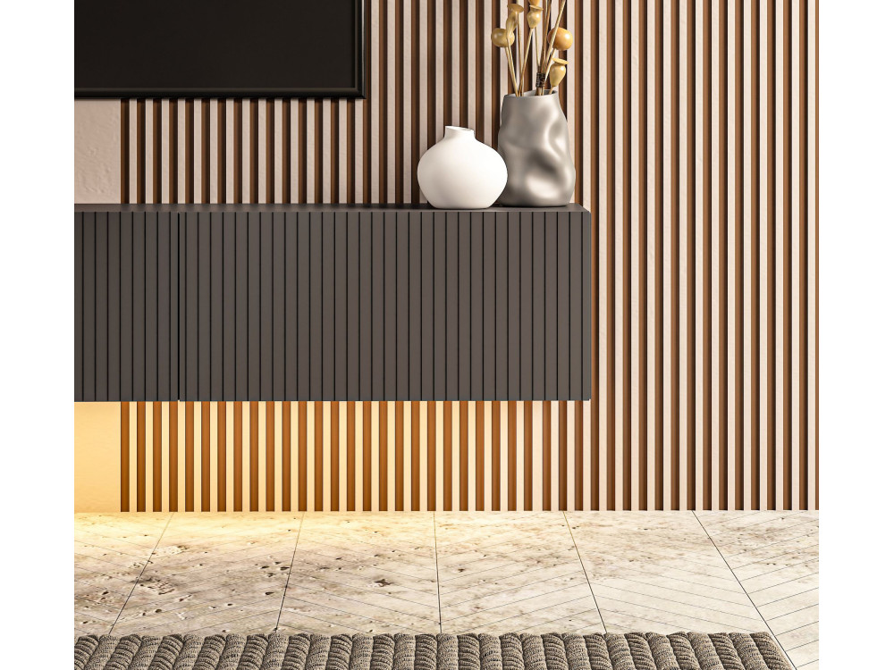 Mobile TV in legno "Ada" - 180 x 31 x 29 cm - Antracite