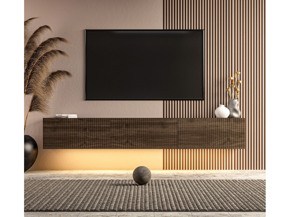 Mobile TV in legno “Ada” - 180 x 31 x 29 cm - Noce
