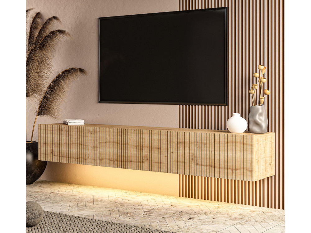 Mobile TV in legno "Ada" - 180 x 31 x 29 cm - Rovere