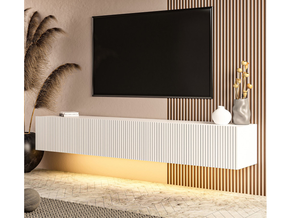Mobile TV in legno "Ada" - 180 x 31 x 29 cm - Bianco