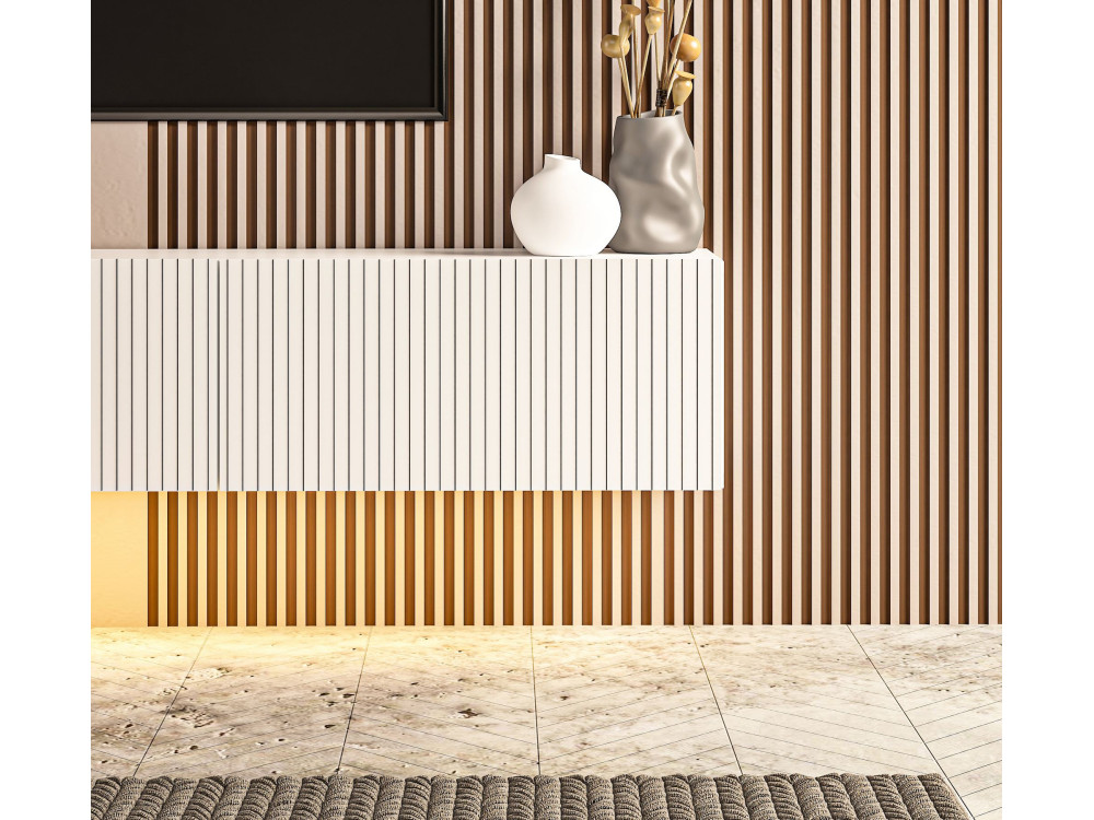 Mobile TV in legno "Ada" - 180 x 31 x 29 cm - Bianco