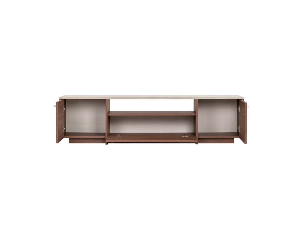Mobile TV in legno "Alvar" - 180 x 35 x 46 cm - Travertino