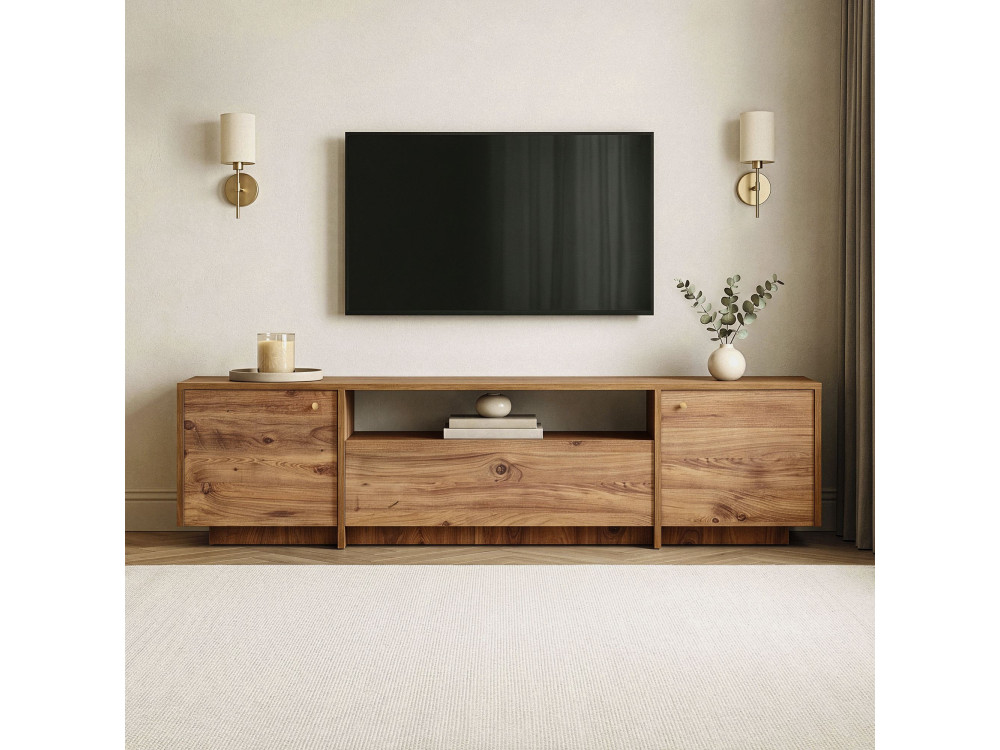 Mobile TV in legno "Alvar" - 180 x 35 x 46 cm - Pino dell'Atlantico