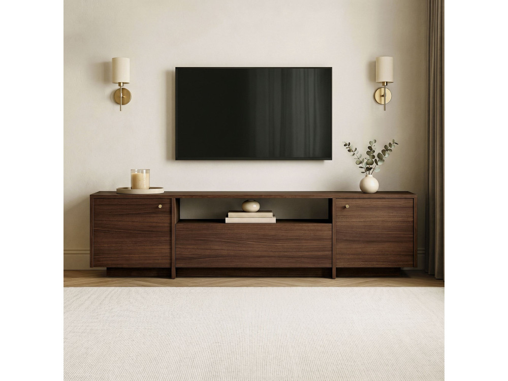 Mobile TV in legno "Alvar" - 180 x 35 x 46 cm - Marrone