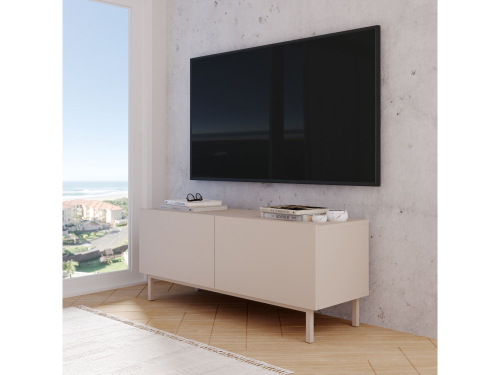 Mobile TV in legno "Coast" - 120 x 47,3 x 36,8 cm - Sabbia