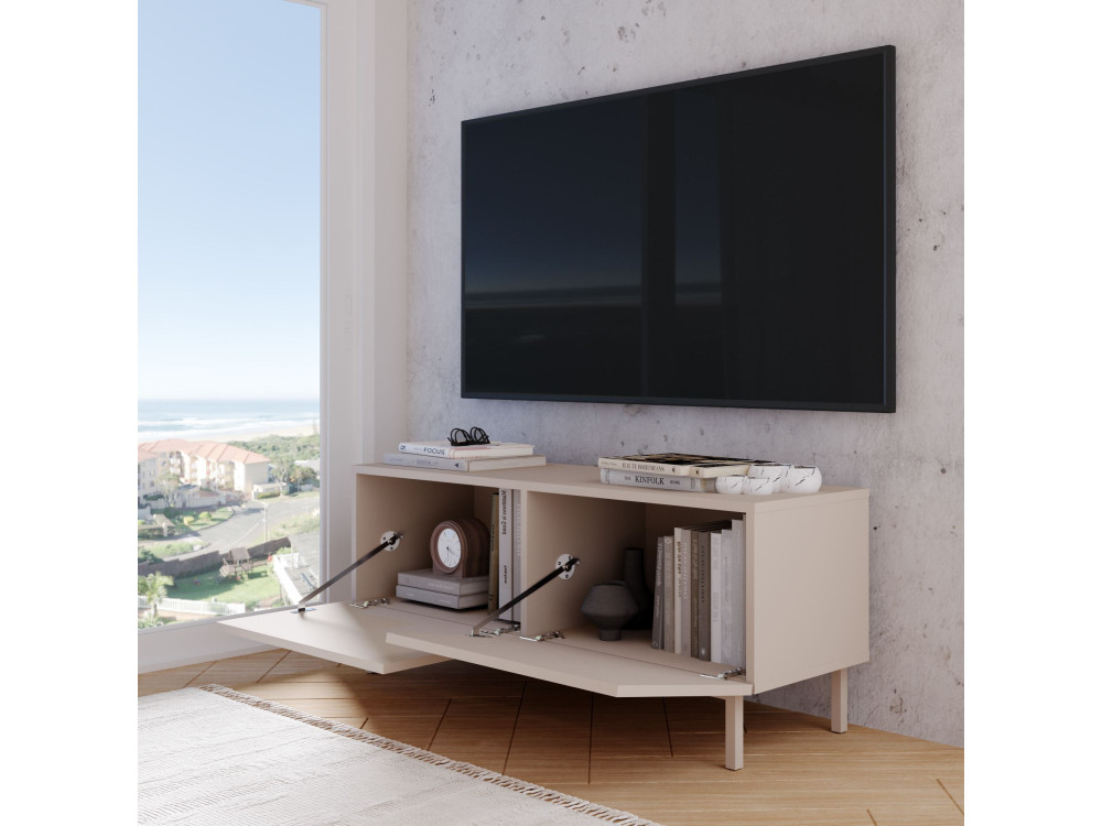 Mobile TV in legno "Coast" - 120 x 47,3 x 36,8 cm - Sabbia