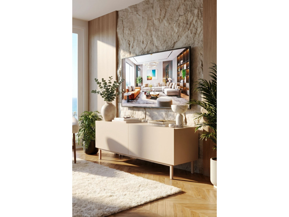 Mobile TV in legno "Coast" - 120 x 47,3 x 36,8 cm - Sabbia