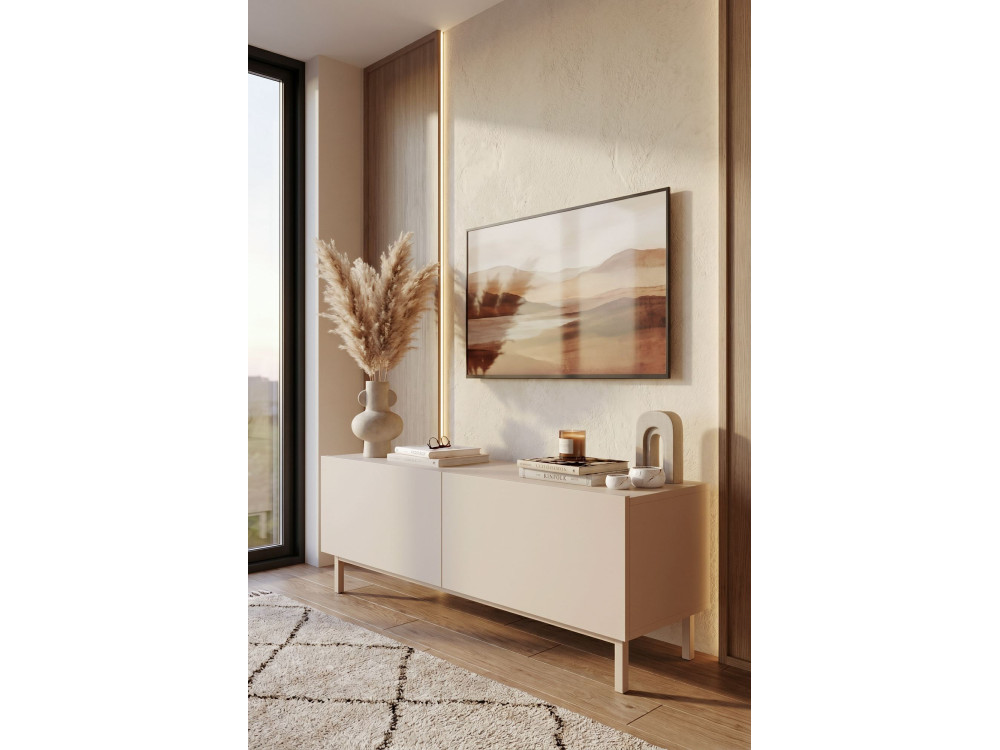 Mobile TV in legno "Coast" - 120 x 47,3 x 36,8 cm - Sabbia