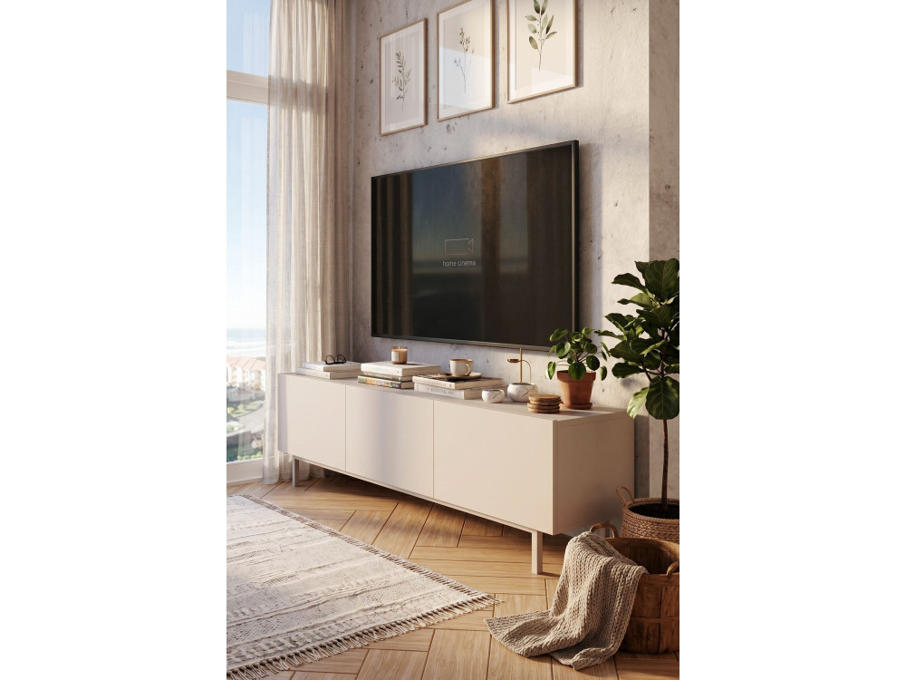 Mobile TV in legno "Coast" - 180 x 37 x 47 cm - Beige