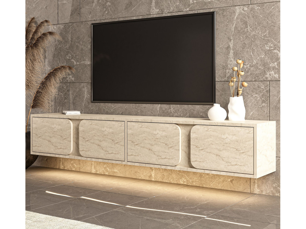 Mobile TV in legno "Helen" - 180 x 30 x 30 cm - Beige