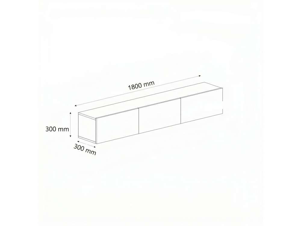 Mobile TV in legno "Helen" - 180 x 30 x 30 cm - Beige