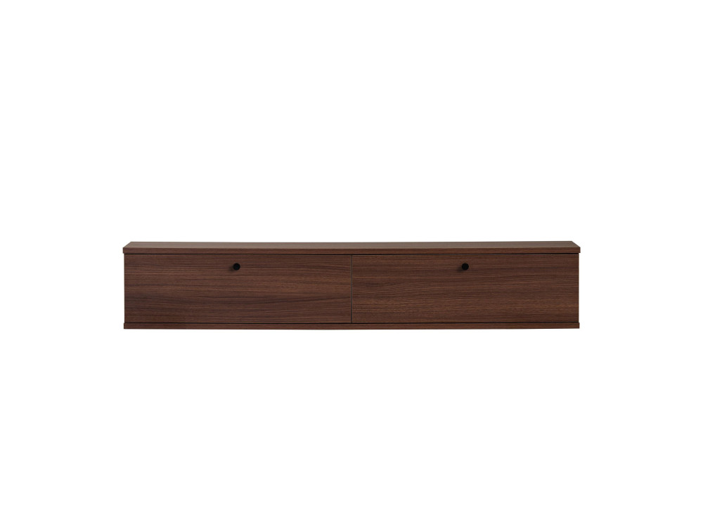 Mobile TV in legno "Linea 140" - 140 x 25 x 25 cm - Noce