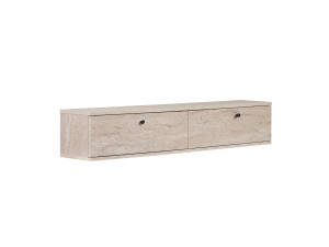 Mobile TV in legno "Linea 140" - 140 x 25 x 25 cm - Travertino