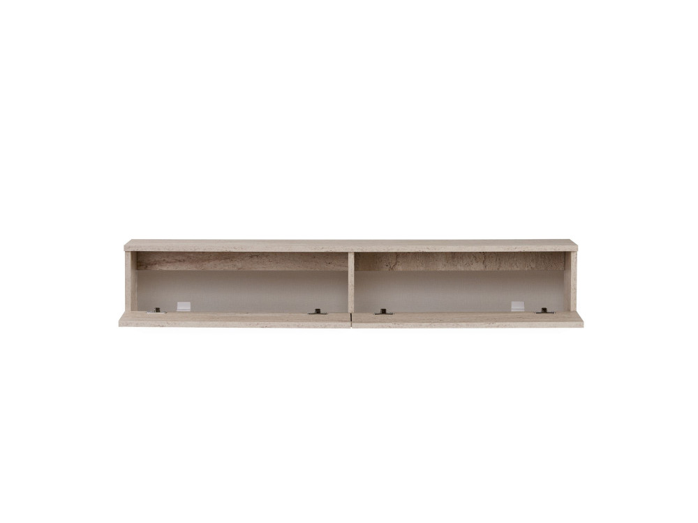 Mobile TV in legno "Linea 140" - 140 x 25 x 25 cm - Travertino