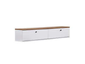 Mobile TV in legno "Ligne 140" - 140 x 25 x 25 cm - Bianco