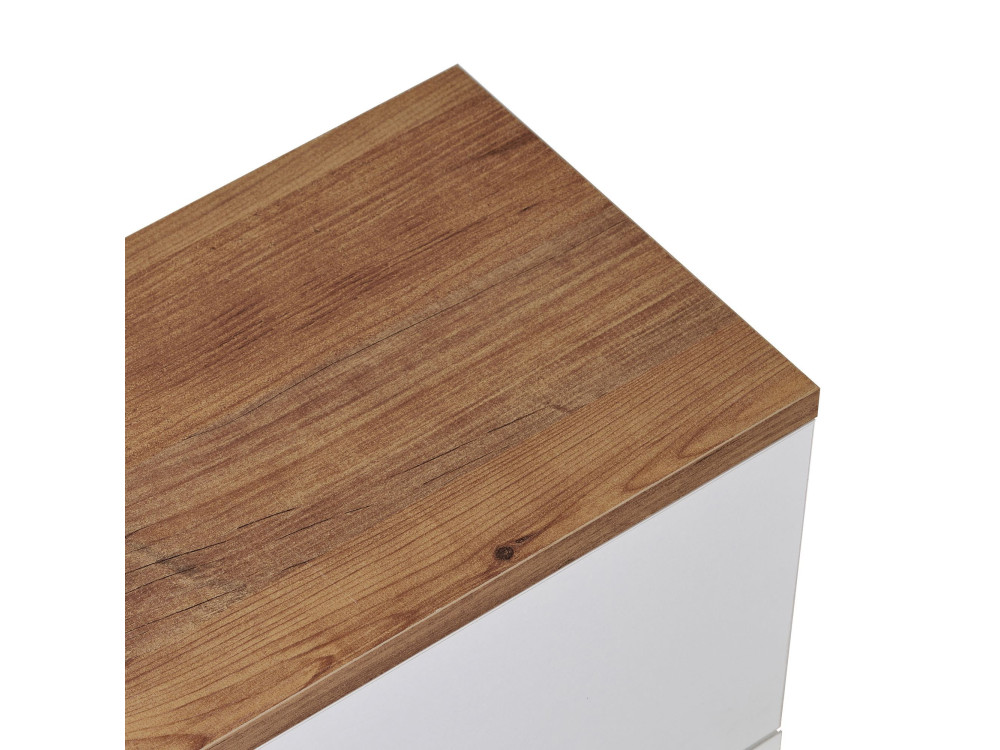 Mobile TV in legno "Ligne 140" - 140 x 25 x 25 cm - Bianco