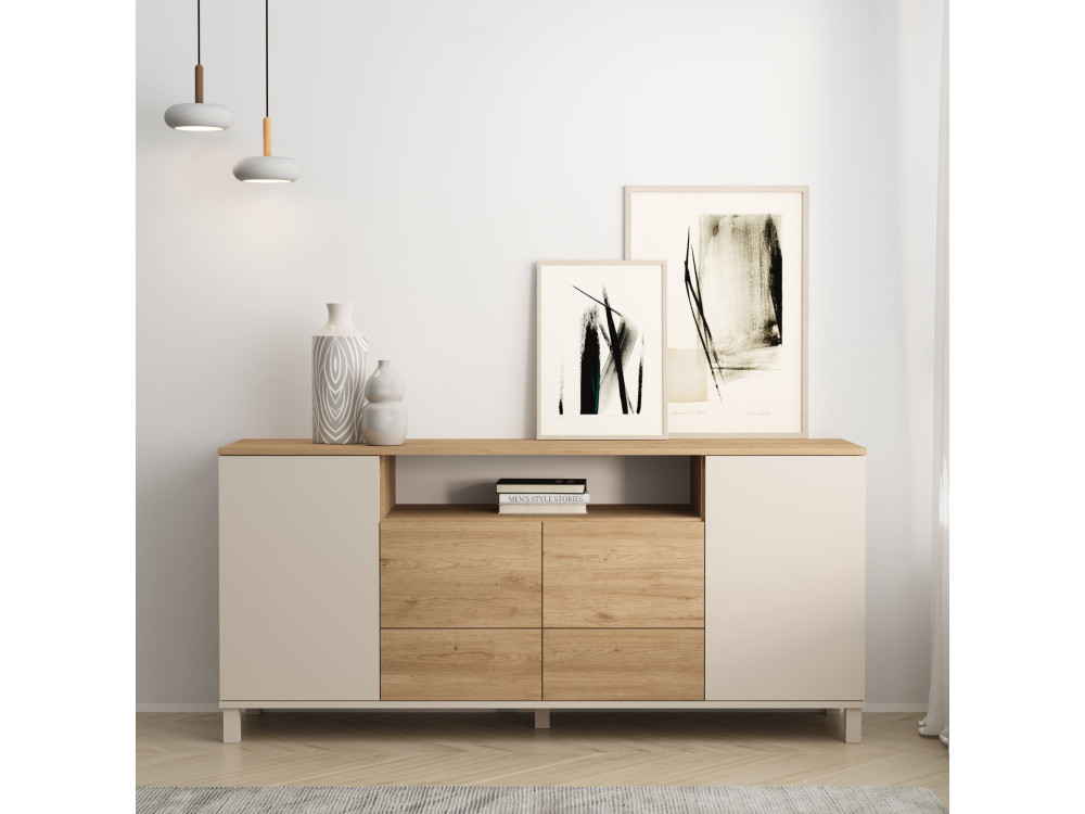 Consolle in legno "Mood" - 180 x 44 x 82 cm - Beige