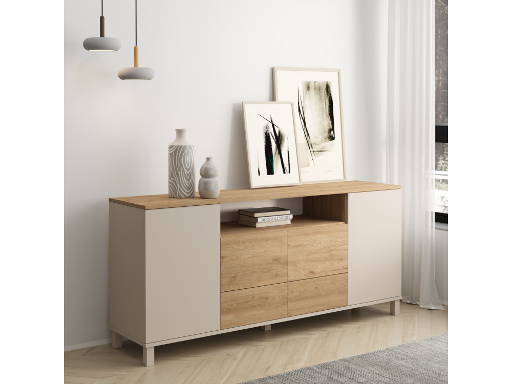 Consolle in legno "Mood" - 180 x 44 x 82 cm - Beige