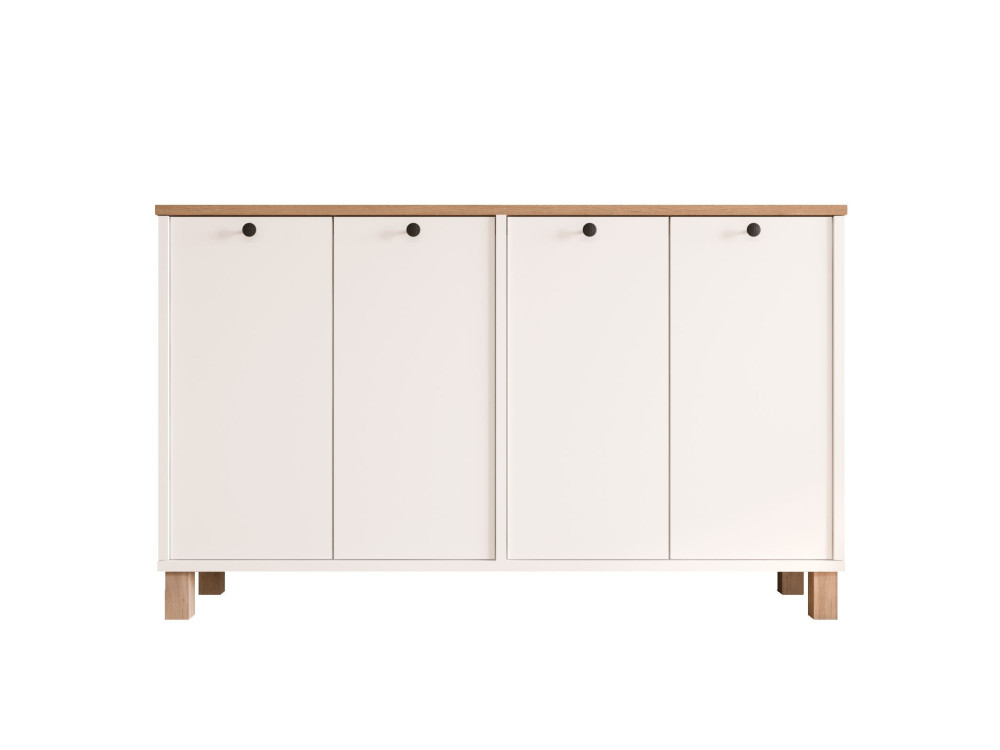 Consolle in legno "Nord" - 120 x 29 x 74 cm - Bianco
