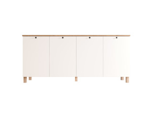 Consolle in legno "Nord" - 180 x 42 x 80 cm - Bianco