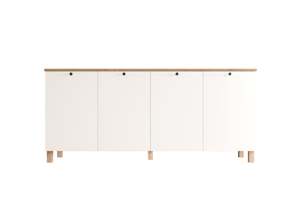 Consolle in legno "Nord" - 180 x 42 x 80 cm - Bianco