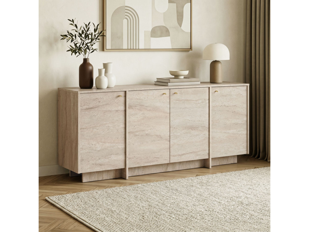 Consolle in legno "Varen" - 180 x 45 x 82 cm - Travertino