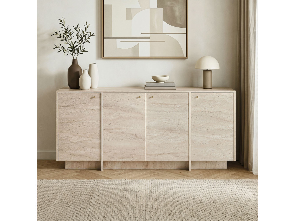 Consolle in legno "Varen" - 180 x 45 x 82 cm - Travertino