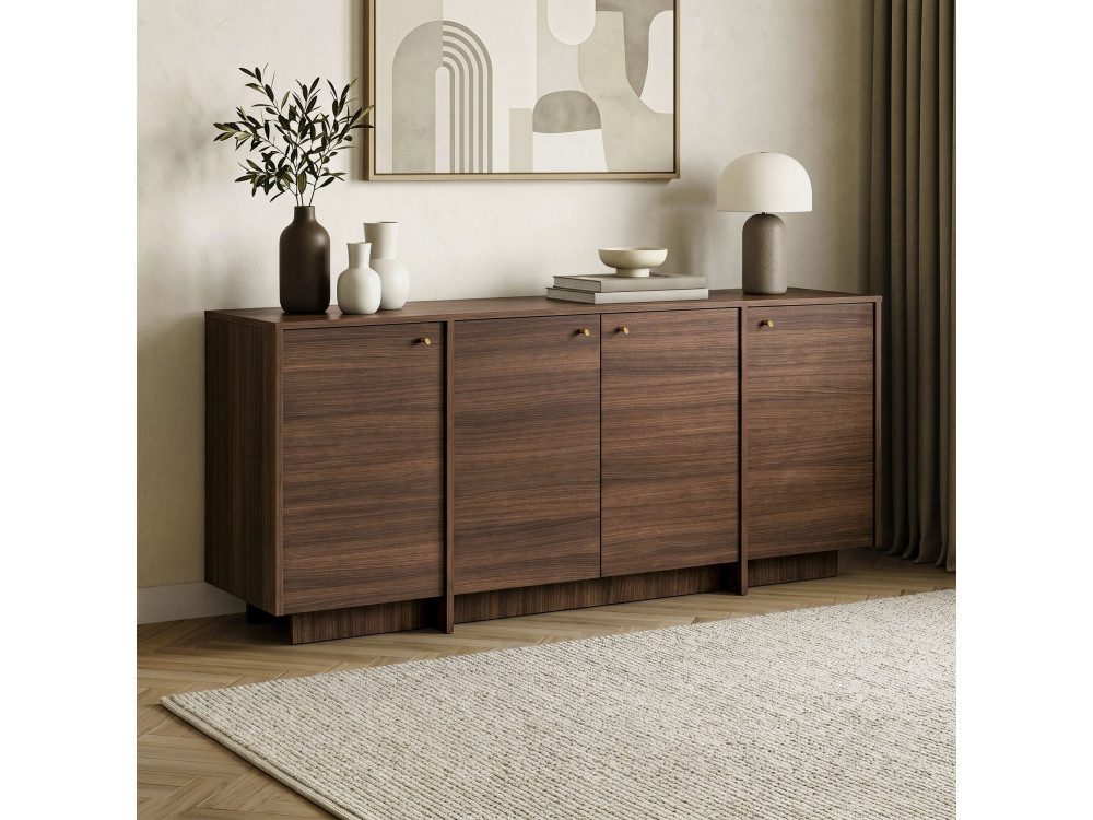 Consolle in legno "Varen" - 180 x 45 x 82 cm - Noce