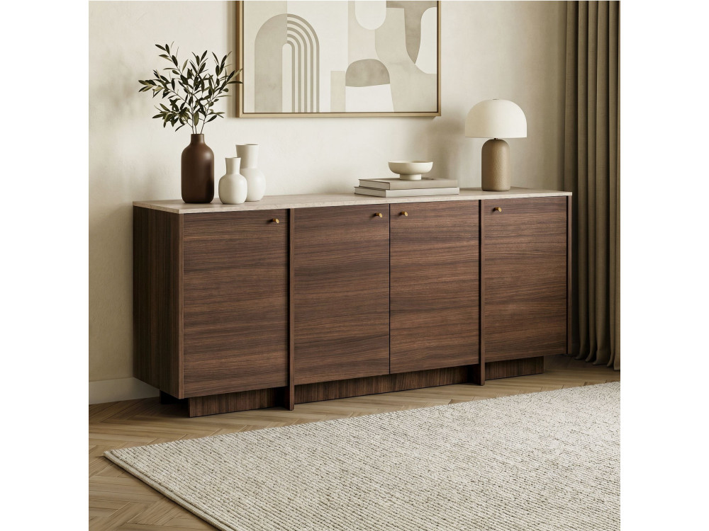 Consolle in legno "Varen" - 180 x 45 x 82 cm - Marrone